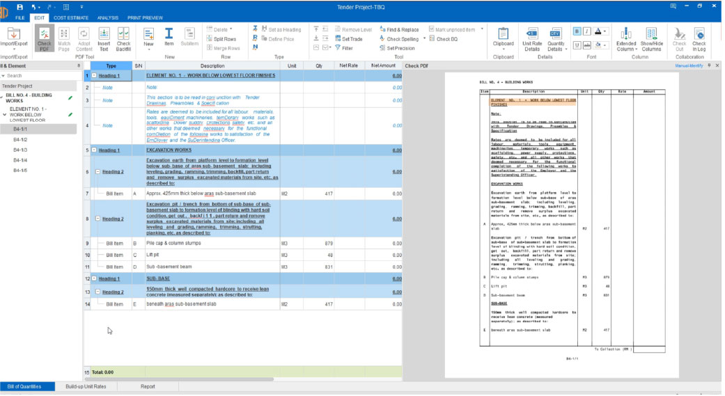 ระบุรายการ BQ จากไฟล์ PDF ได้อย่างง่ายดาย พร้อมฟังก์ชัน “เติมหมึกอัตโนมัติ” (auto-inking)