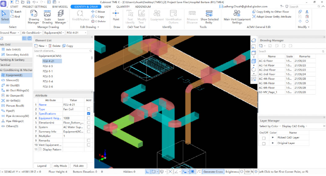 การระบุและจำแนกท่อส่งลมอย่างชาญฉลาดตามระบบและข้อกำหนดทางเทคนิค