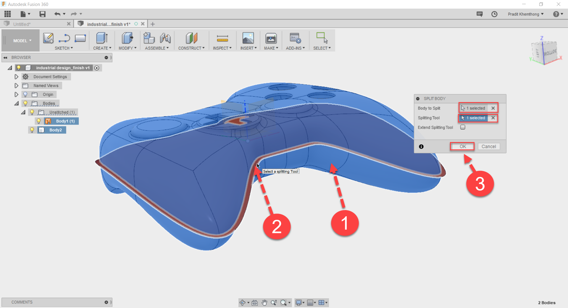 Fusion 360 Tip & Trick #42 Split