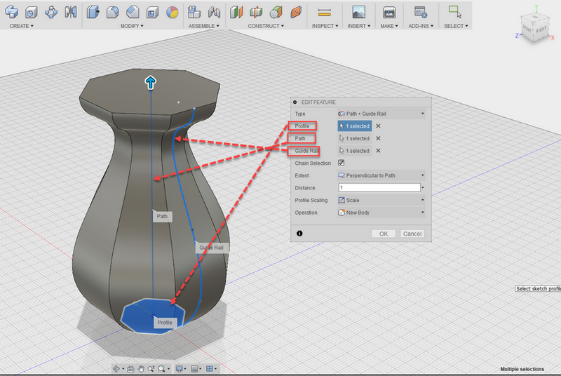 Fusion 360 Tip & Trick 58 การ Sweep