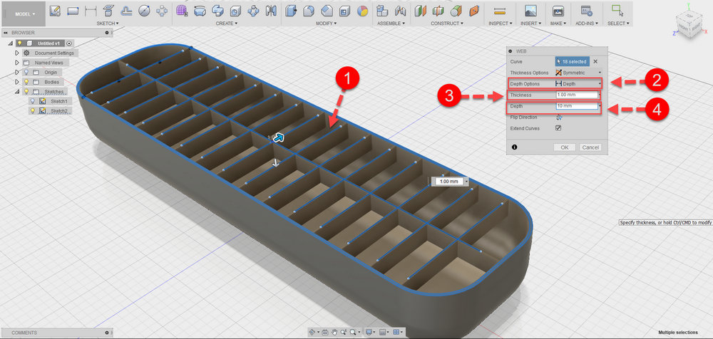Fusion 360 Tip & Trick 59 : การสร้าง Rib