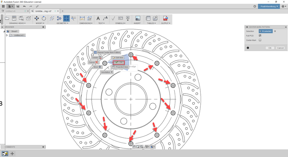Fusion 360 Tip & Trick 62 Center Mark Pattern