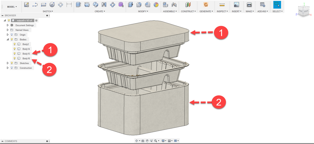 Fusion 360 Tips : Split Core and Cavity 
