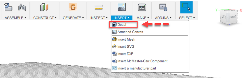 Fusion 360 Tips & Tricks 72 Insert รูปภาพลงบนผิวโค้ง