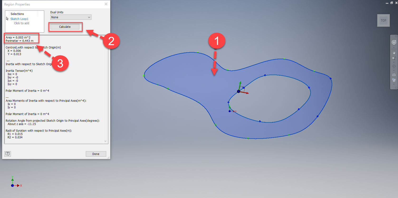 Inventor tip & trick 81 การหาพื้นที่
