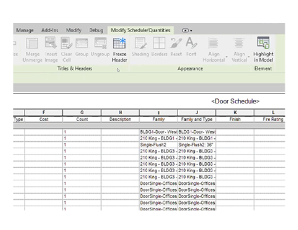 Freeze Header in Schedules 01