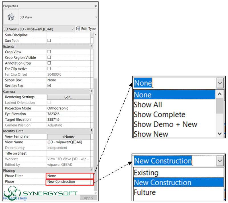 Phase parameters in View Filters 3