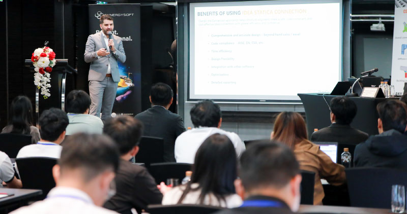 Synergysoft และ IDEA StatiCa จัดงานเชิญลูกค้าร่วมงานสัมมนาวิศวกรรมโครงสร้าง ในหัวข้อ CONNECTION DESIGN OF ICONIC STRUCTURAL PROJECTS​  Iconic Structures Design using IDEA StatiCa